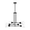 Designers Fountain Norro 60 Watt 6 Light Matte Black Linear Pendant with Clear Glass Shade D290C-6CH-MB - alternate 1